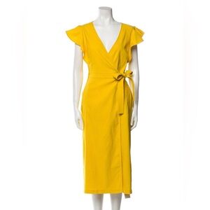 A.L.C. Walker Linen-Blend Wrap Dress - size 4